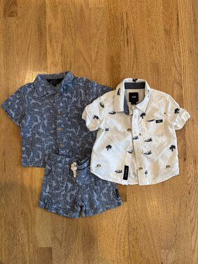 Toddler Boy Clothing Bundle | Size 2T | Vans & Palm Print Set
